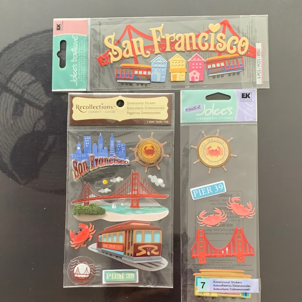 San Francisco Home Design Stickers - Red, Blue, Yellow